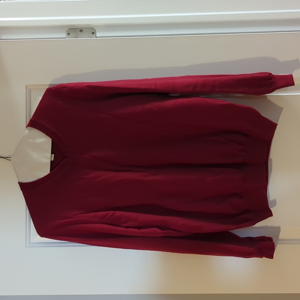 Men's Joseph Abboud extra fine merino wool red sweater - size large